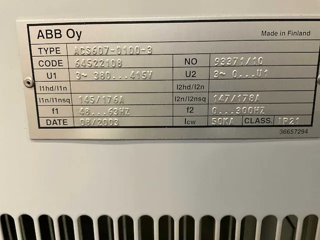 Abb acs607-0100-3 frequentieregelaar - afbeelding 11 van  13