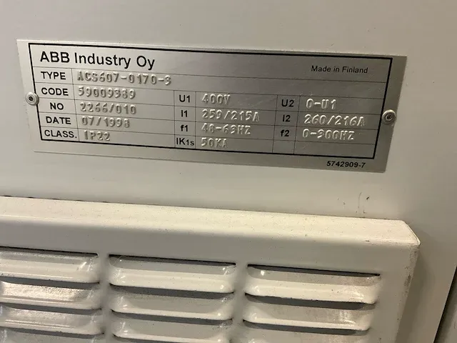 Abb acs607 schakelkast met frequentieregelaar - afbeelding 7 van  13
