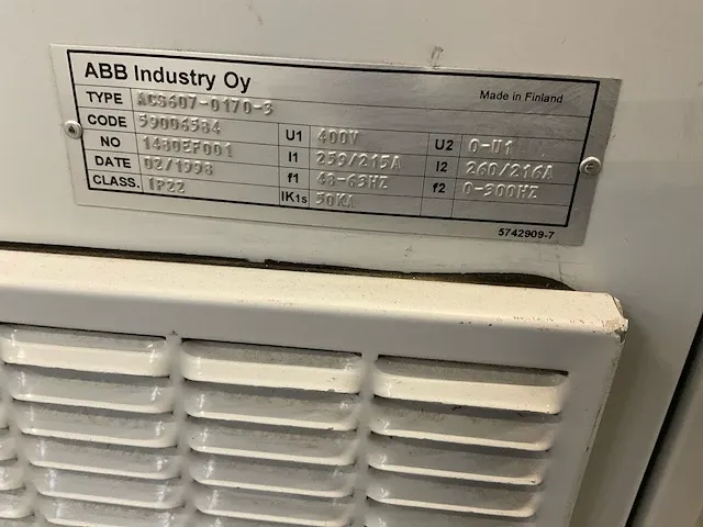 Abb acs607 schakelkast met frequentieregelaar - afbeelding 5 van  11