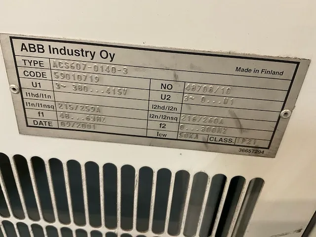 Abb acs607 schakelkast met frequentieregelaar - afbeelding 8 van  12
