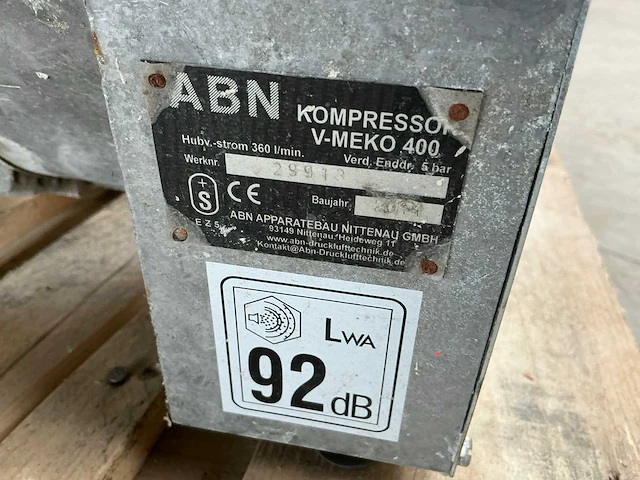 Abn v-meko 400 luchtcompressor - afbeelding 5 van  5