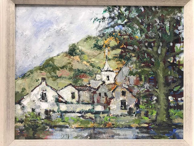 Abstract schilderij op doek. belgische school. gesigneerd. - afbeelding 12 van  18