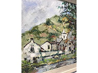 Abstract schilderij op doek. belgische school. gesigneerd. - afbeelding 15 van  18