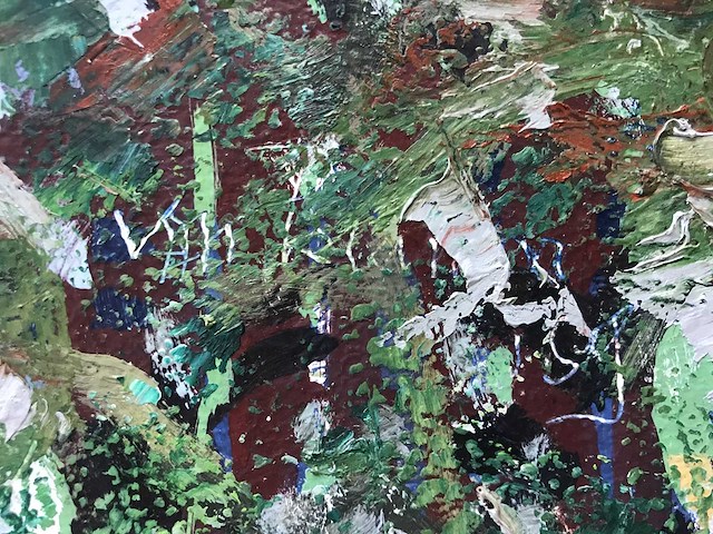 Abstract schilderij op doek. belgische school. gesigneerd. - afbeelding 17 van  18