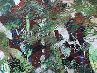 Abstract schilderij op doek. belgische school. gesigneerd. - afbeelding 17 van  18