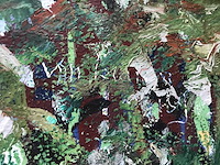 Abstract schilderij op doek. belgische school. gesigneerd. - afbeelding 18 van  18