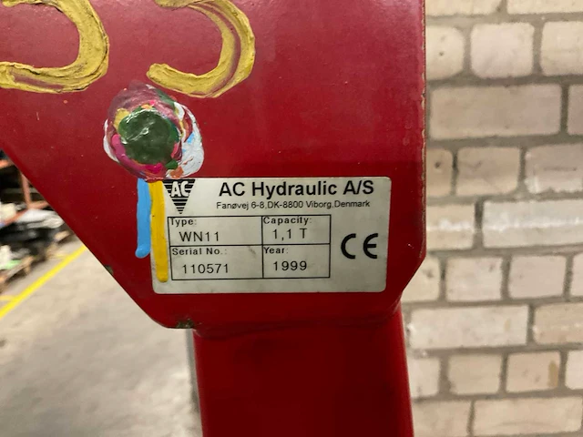 Ac hydraulics wn11 werkplaatskraan - afbeelding 3 van  3