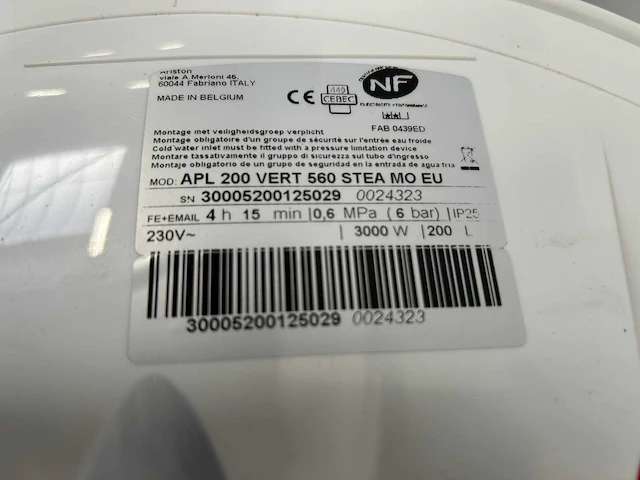 Acapulco - apl200 - 200l elektrische verticale boiler 3000w - afbeelding 3 van  11