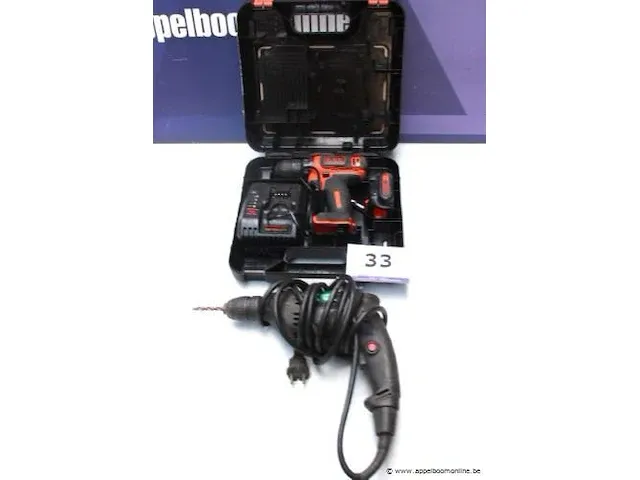Accu boormachine black&decker, met batterij en lader, werking niet gekend, plus boormachine, werking niet gekend - afbeelding 1 van  3