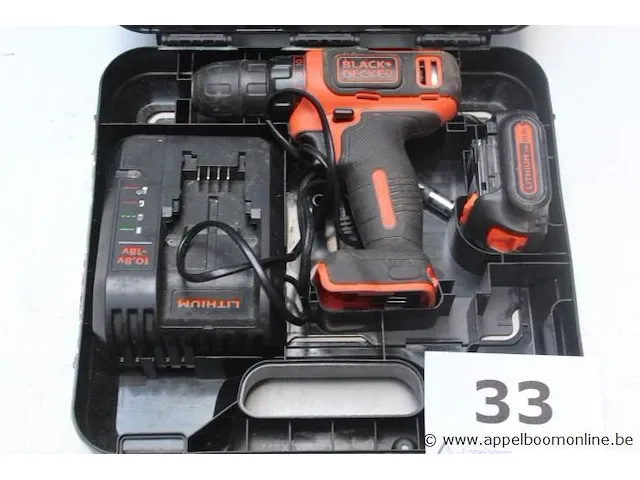Accu boormachine black&decker, met batterij en lader, werking niet gekend, plus boormachine, werking niet gekend - afbeelding 2 van  3