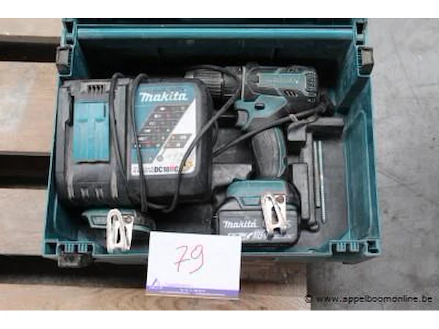 Accu boormachine makita ddf480, vv lader, werking niet gekend - afbeelding 1 van  2