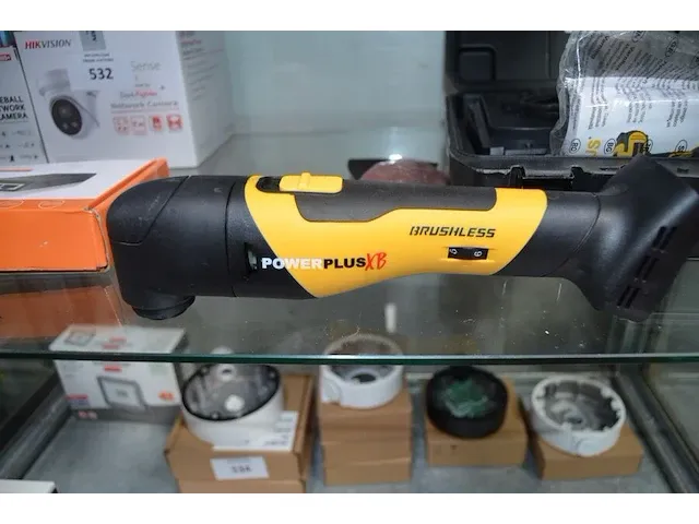 Accu boormachine powerplus powx0050li in koffer met lader zonder accu, accu multitool powerplus xb powxb40010 zonder accu - afbeelding 3 van  7