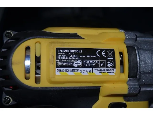 Accu boormachine powerplus powx0050li in koffer met lader zonder accu, accu multitool powerplus xb powxb40010 zonder accu - afbeelding 6 van  7