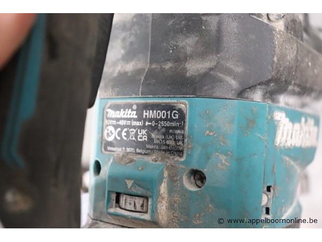 Accu breekhamer makita hm001g, vv 2 batterijen en oplader - afbeelding 2 van  2