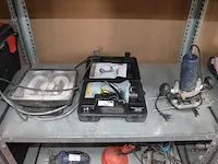 Accu compressor tofcraft xyz 185 in koffer met lader, frees ferm fbf6e, werflamp (17,20,22) - afbeelding 1 van  7