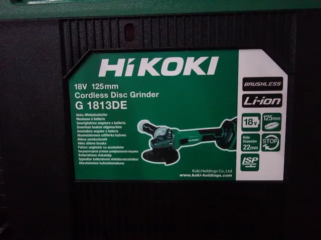 Accu haakse slijper hikoki - afbeelding 2 van  7