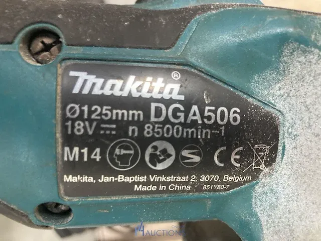 Accu haakse slijpmachine makita - afbeelding 3 van  4