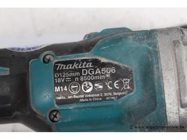 Accu haakse slijptol makita dga506, werking niet gekend - afbeelding 2 van  2