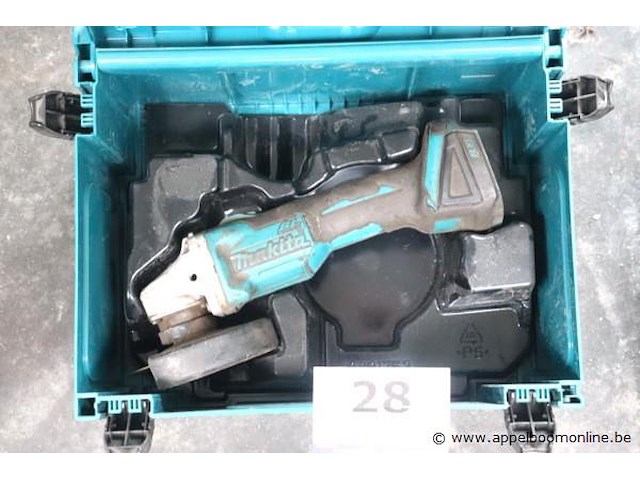 Accu haakse slijptol makita, zonder batterij, werking niet gekend - afbeelding 1 van  1