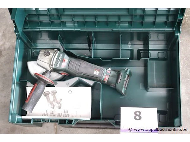 Accu haakse slijptol metabo wb 18 l tx bl 125, zonder batterij - afbeelding 1 van  2