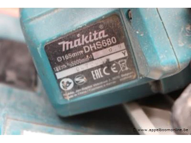 Accu handcrikelzaag makita dhs680, werking niet gekend - afbeelding 2 van  2
