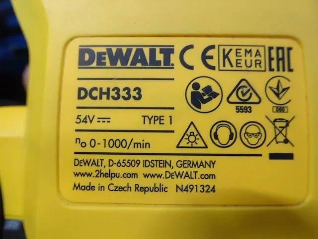 Accu klopboorhamer dewalt - afbeelding 2 van  3