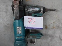 Accu moerenaanzetter makita dtd153 plus haakse slijptol dtm51, zonder batterij, werking niet gekend - afbeelding 1 van  3