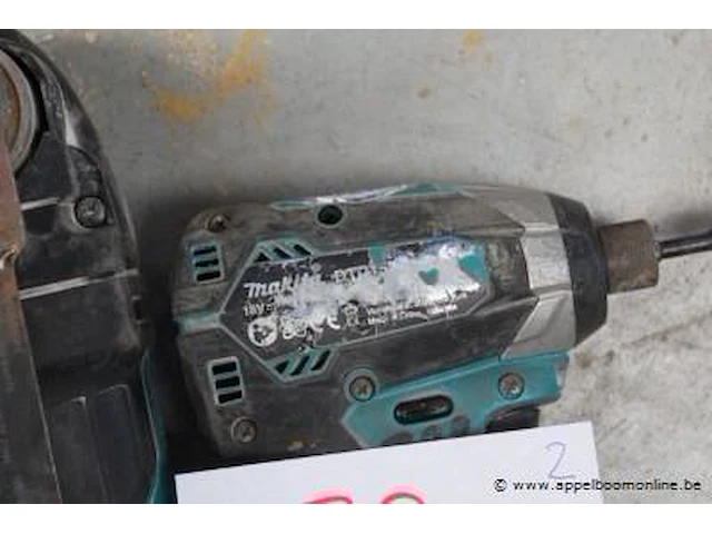 Accu moerenaanzetter makita dtd153 plus haakse slijptol dtm51, zonder batterij, werking niet gekend - afbeelding 3 van  3