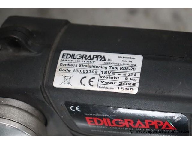 Accu rechtapparaat edigrappa rd8-20, vv oplader, bj 2025, werking niet gekend - afbeelding 4 van  4