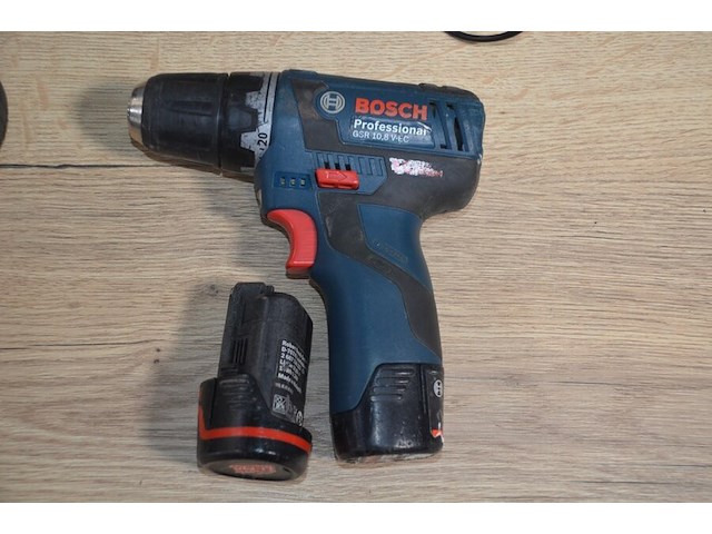 Accu schroefmachine bosch professional gsr 12v-15 met 2 accu en lader, accu schroefmachine bosch professional gsr 10,8v-ec (defect) met 2 accu en lader (b404) - afbeelding 7 van  8