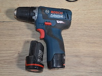 Accu schroefmachine bosch professional gsr 12v-15 met 2 accu en lader, accu schroefmachine bosch professional gsr 10,8v-ec (defect) met 2 accu en lader (b404) - afbeelding 7 van  8