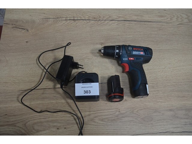 Accu schroefmachine bosch professional gsr 12v-15 met 2 accu en lader (b404) - afbeelding 1 van  5