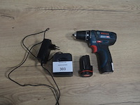 Accu schroefmachine bosch professional gsr 12v-15 met 2 accu en lader (b404) - afbeelding 1 van  5