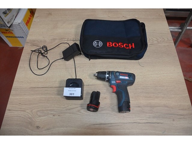 Accu schroefmachine bosch professional gsr 12v-15 met 2 accu en lader in draagtas (b404) - afbeelding 1 van  6