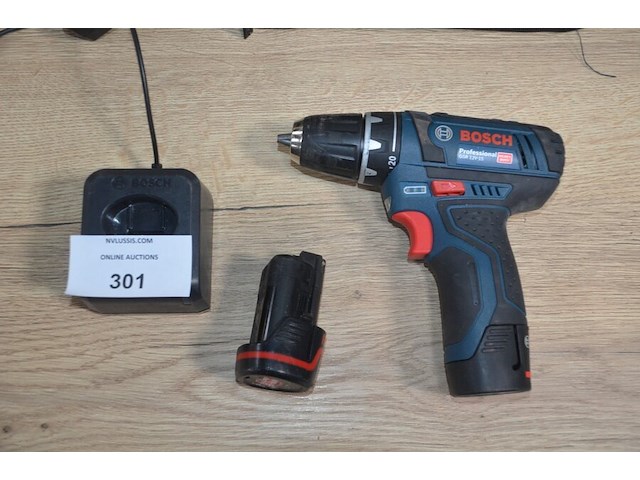 Accu schroefmachine bosch professional gsr 12v-15 met 2 accu en lader in draagtas (b404) - afbeelding 3 van  6
