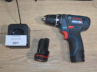 Accu schroefmachine bosch professional gsr 12v-15 met 2 accu en lader in draagtas (b404) - afbeelding 3 van  6