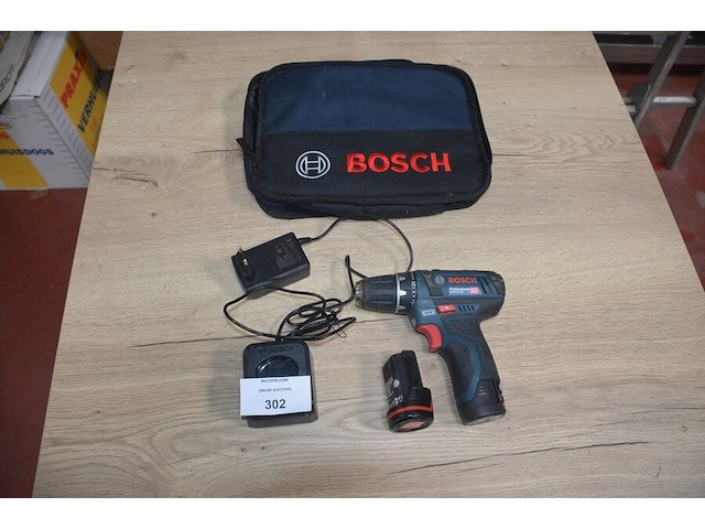 Accu schroefmachine bosch professional gsr 12v-15 met 2 accu en lader in draagtas (b404) - afbeelding 1 van  6