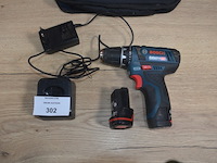 Accu schroefmachine bosch professional gsr 12v-15 met 2 accu en lader in draagtas (b404) - afbeelding 3 van  6