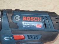 Accu schroefmachine bosch professional gsr 12v-15 met 2 accu en lader in draagtas (b404) - afbeelding 6 van  6