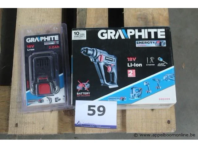 Accu schroefmachine graphite, 58g009 + extra accu - afbeelding 1 van  3