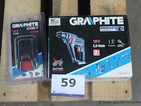 Accu schroefmachine graphite, 58g009 + extra accu - afbeelding 1 van  3