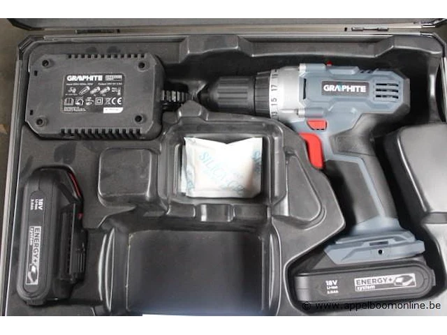 Accu schroefmachine graphite in koffer - afbeelding 2 van  4
