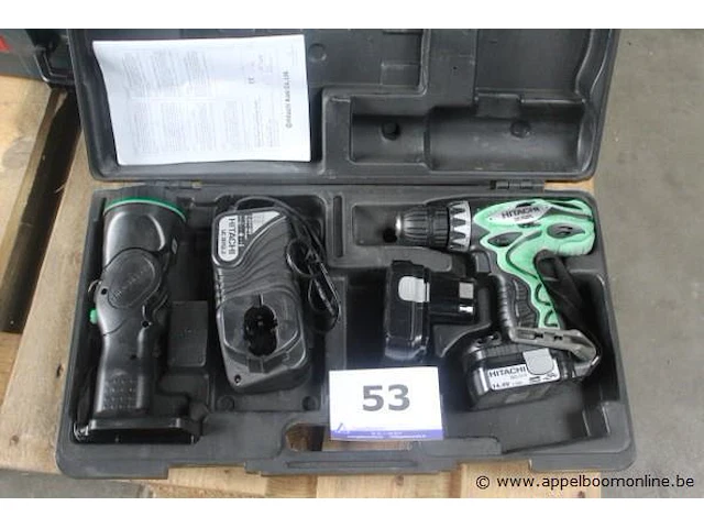 Accu schroefmachine hitachi, ds14dfl - afbeelding 1 van  3