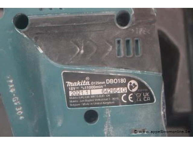 Accu schuurmachine makita dbo180, werking niet gekend - afbeelding 2 van  2
