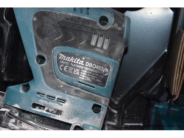Accu schuurmachine makita, dbo480 - afbeelding 2 van  2