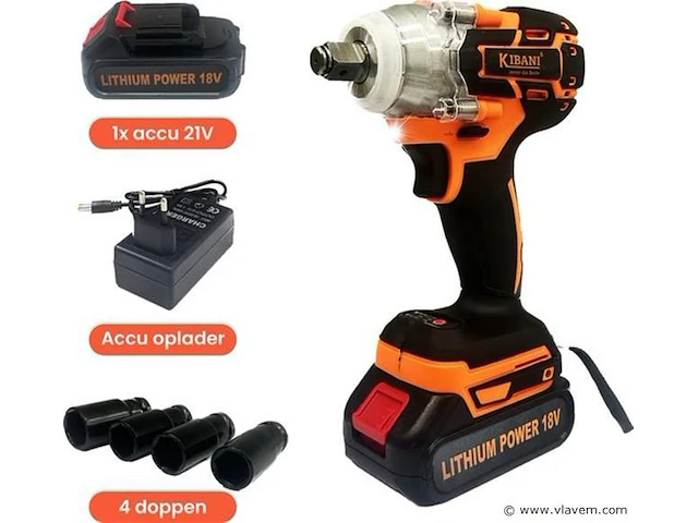 Accu slagmoersleutel 18volt - afbeelding 1 van  6