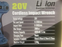 Accu slagmoersleutel met 2 accu's - afbeelding 6 van  6