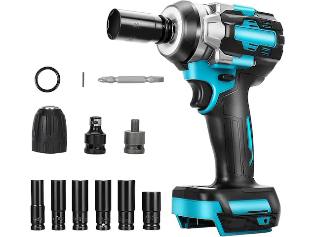 Accu-slagschroevendraaier, compatibel met makita 18 v accu - afbeelding 1 van  4