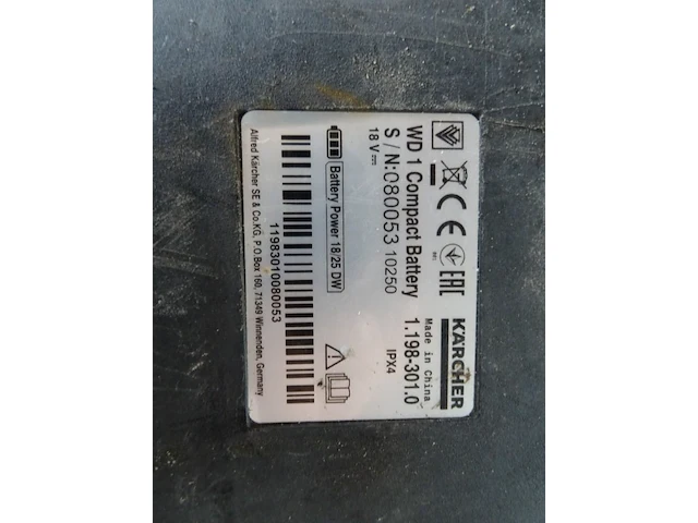 Accu stofzuifzuiger karcher - afbeelding 3 van  3