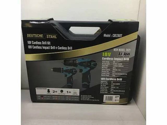 Accuboormachineset 18volt deutsche stahl - afbeelding 4 van  7